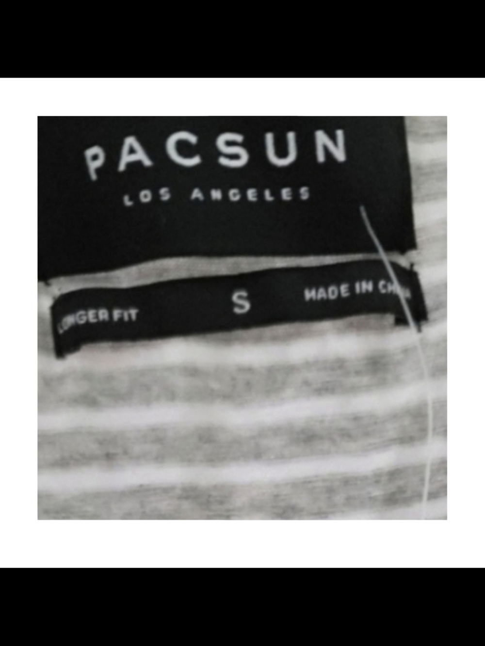 PacSun  Medium Gray & White Striped Tank - Picture 3 of 4